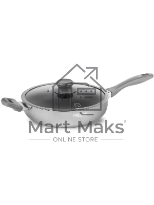 Сотейник Rondell Lumiere RDA-596, 26см, с крышкой, серый