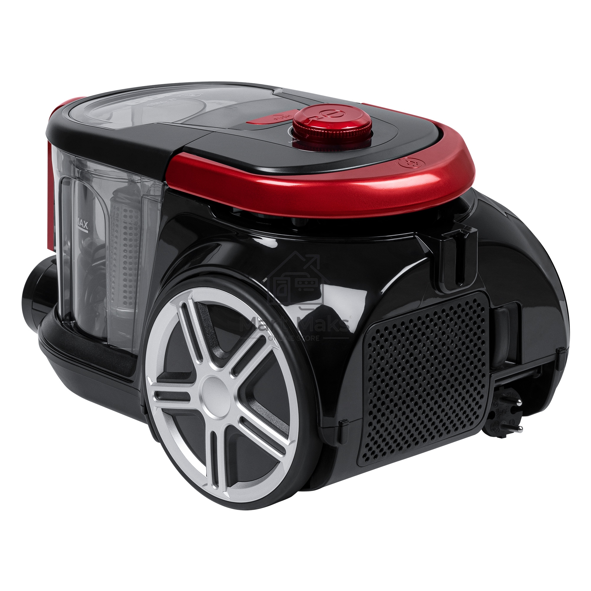 Пылесос BBK BV1801 бургунди, 300/1600 Вт, уборка сухая, пылесборник контейнер, 2 л