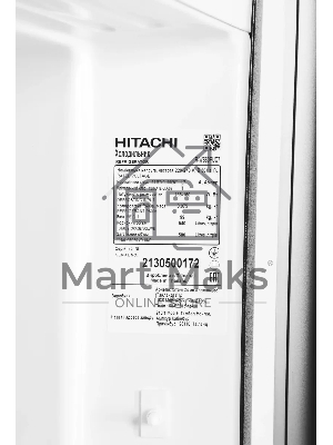 Холодильник Hitachi R-W660PUC7 GGR серый двухкамерный 396/144л морозилка сверху No Frost, Side by Side