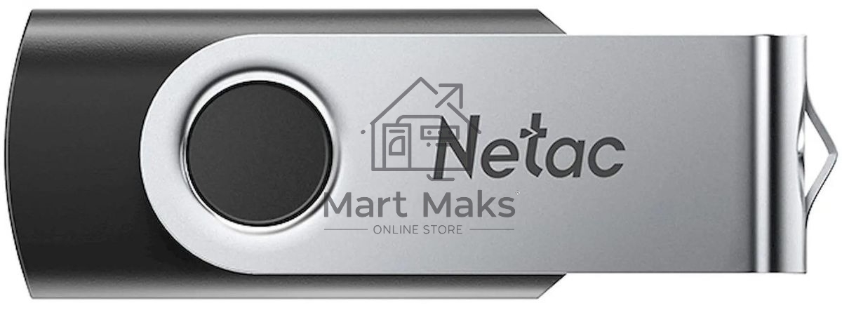 Флешка USB R/W R/W Netac U505 8Gb USB2.0, черный и серебристый NT03U505N-008G-20BK