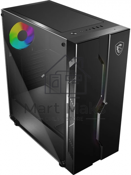 Компьютерный корпус MSI MAG VAMPIRIC 010X / mid-tower, ATX, tempered glass side panel, A-RGB hub / 1x 120mm A-RGB fan inc. / MAG VAMPIRIC 010X
