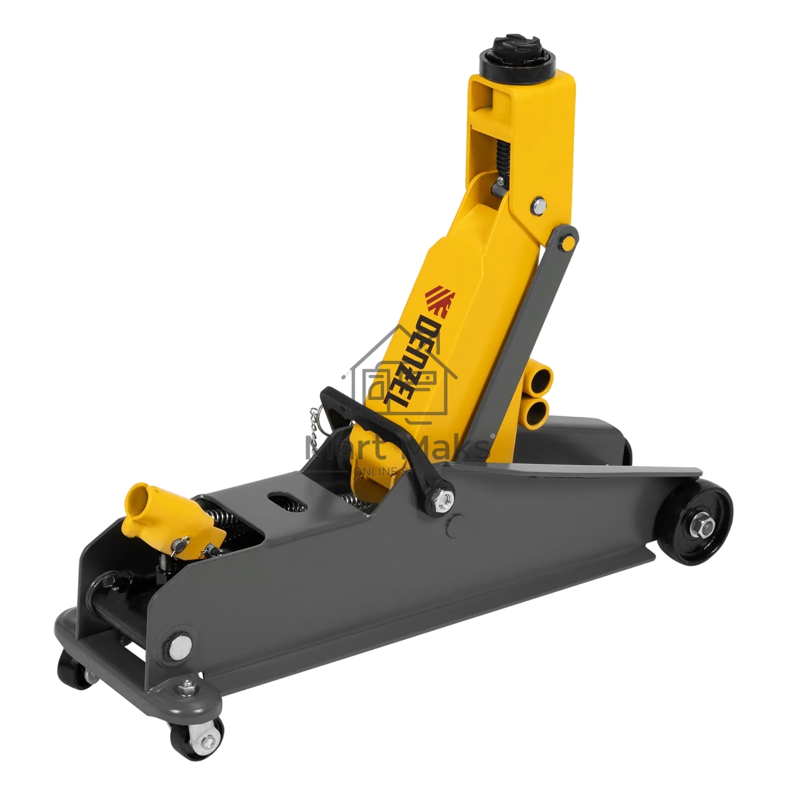 Домкрат гидравлический подкатной с фиксатором Denzel 3 т, 190-532 мм, SUV