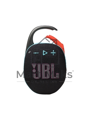Колонка портативная JBL Clip 5 черный/оранжевый 7W Mono BT 10м 1400mAh