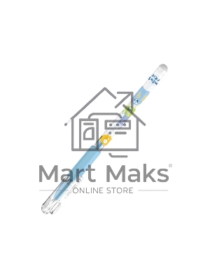 Ручка гелевая Deli EG101-BL прозрачный, d=0.5мм, синие чернила, игловидный пишущий наконечник, резиновая манжета