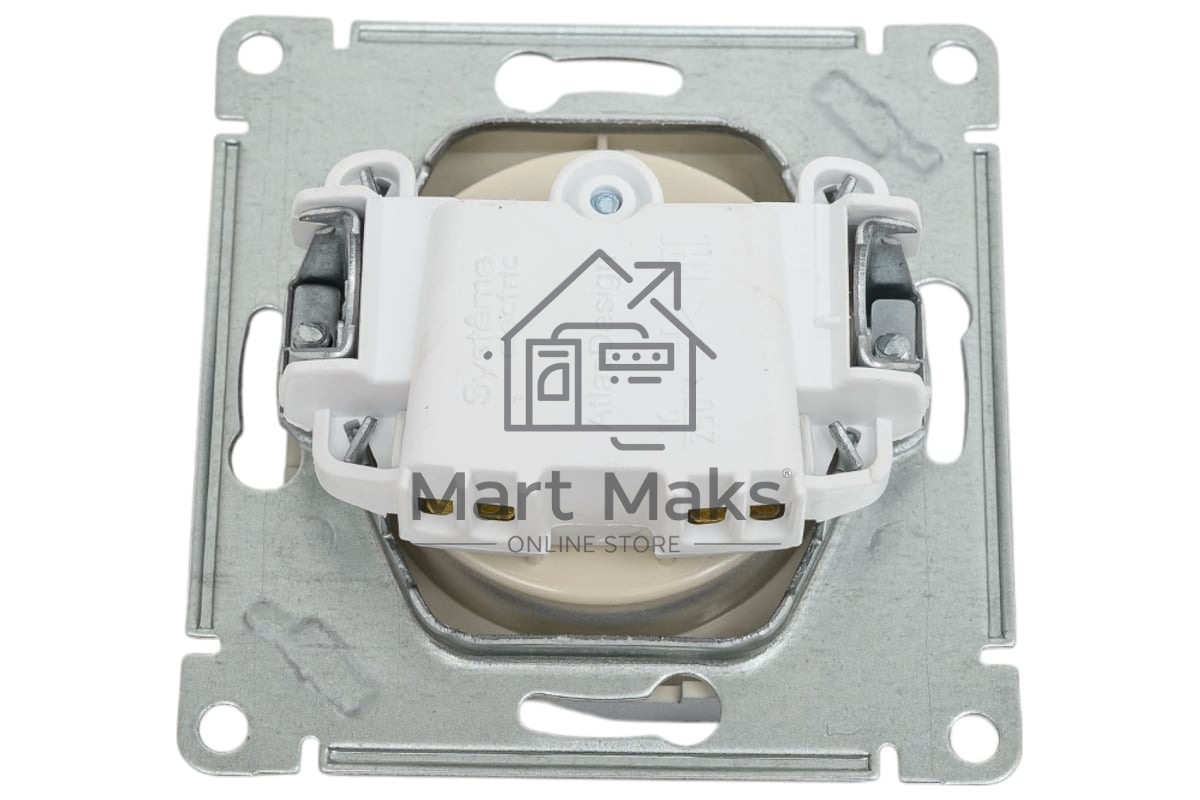 Механизм розетки 1-м СП AtlasDesign без заземл. защ. шторки 16А алюм. SchE ATN000349