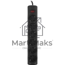 Сетевой фильтр Defender DFS 153 3 м, черный, 6 розеток