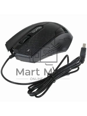 Мышь проводная Qumo Office M14 черный, 1000 dpi, USB, кнопки - 3