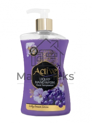 Жидкое мыло жемчужное Active 450 мл. С дозатором. Виноград и цветок (511801638)