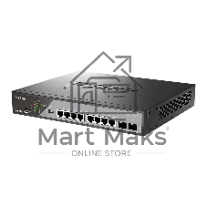 Коммутатор D-Link DSS-200G-10MPP/A1A, 8×1 Гбит/с + 2×1 Гбит/с SFP, настраиваемый