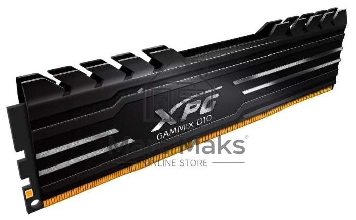 Оперативная память XPG Gammix D10, DDR4, 16GB (2x8GB), 3200MHz, CL16, UDIMM, с радиатором, черный