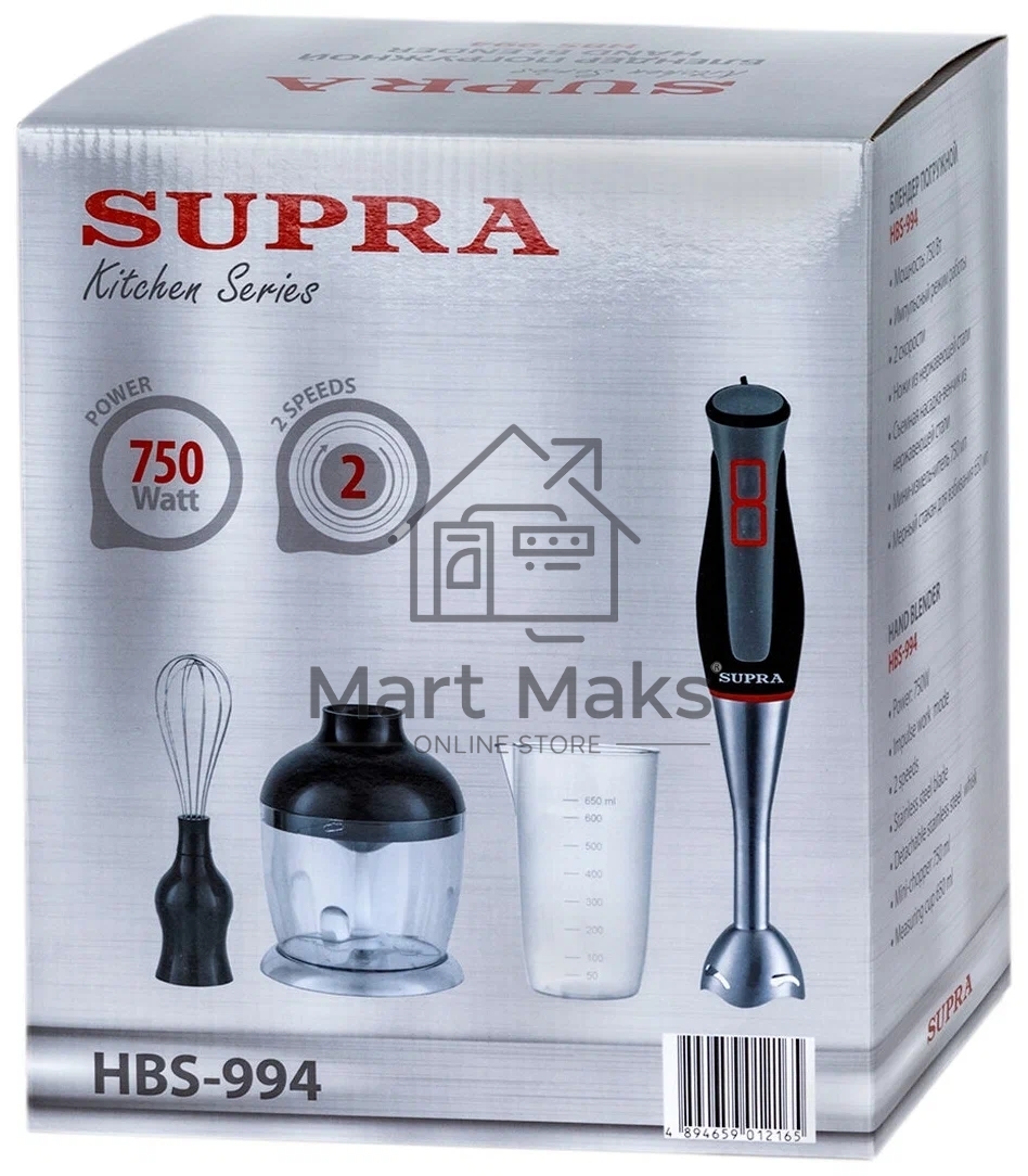 Блендер погружной SUPRA HBS-994, 750 Вт, черный