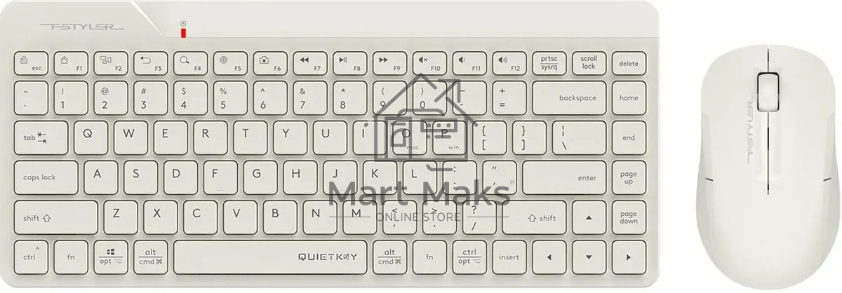 Клавиатура + мышь A4Tech Fstyler FG2200 Air2 клав:бежевый мышь:бежевый USB беспроводная slim