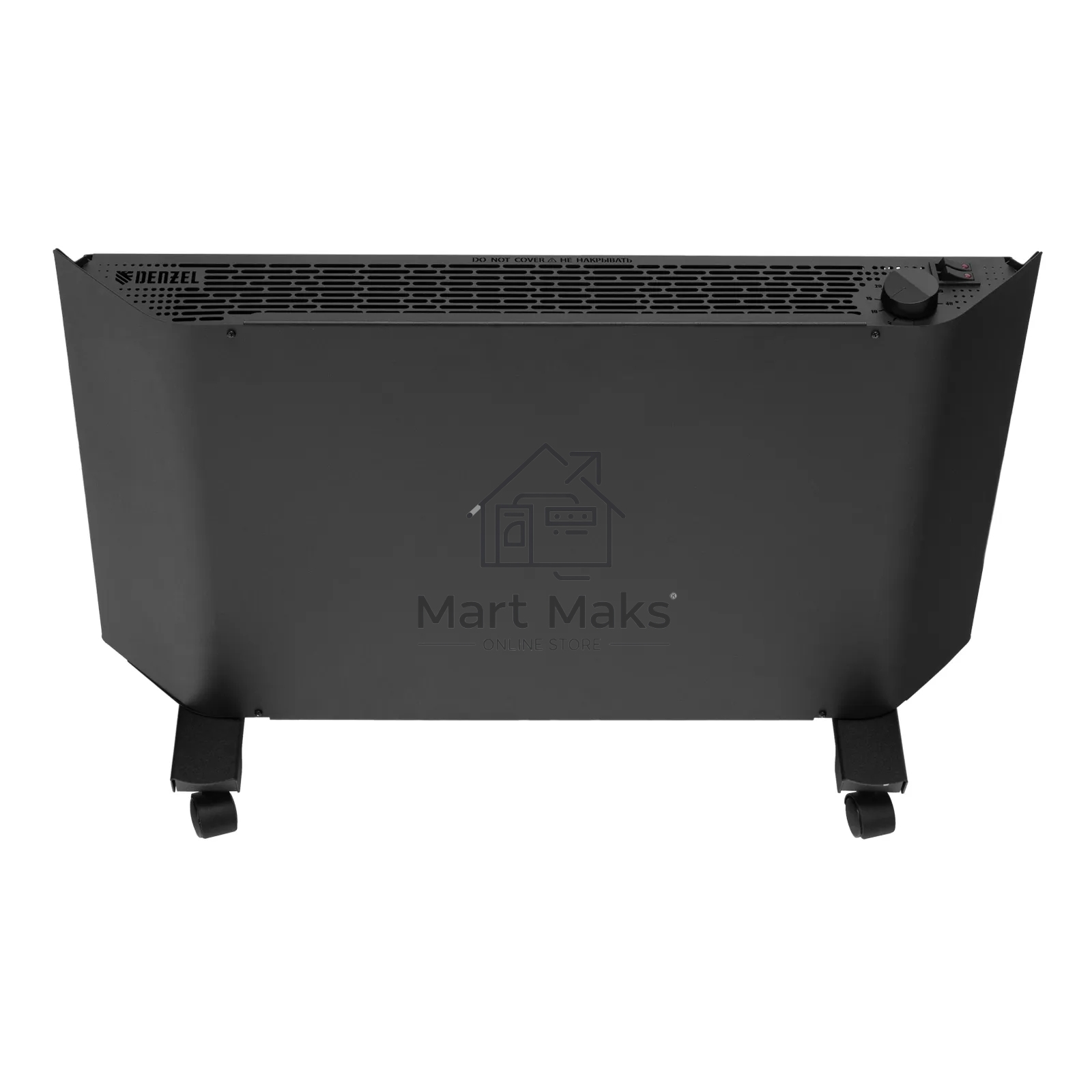 Конвектор Denzel XCE-1500B черный, 1500 Вт, 20 м2, термостат