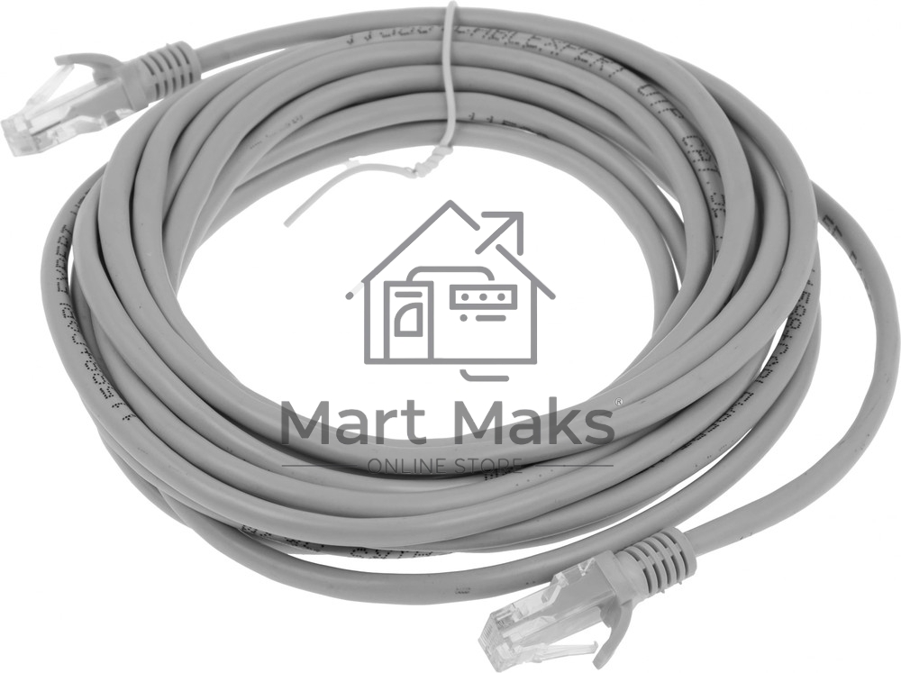 Патч-корд Premier PP12-5M 1000Гбит/с UTP 4 пары cat.5E CCA molded 5м серый RJ-45 (m)-RJ-45 (m)