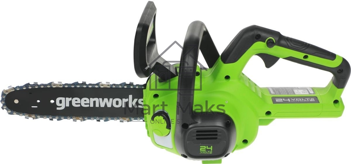 Цепная пила аккумуляторная GreenWorks G24CS25K4, 24V, 25см, c АКБ 4Ач и ЗУ (2007707UB)