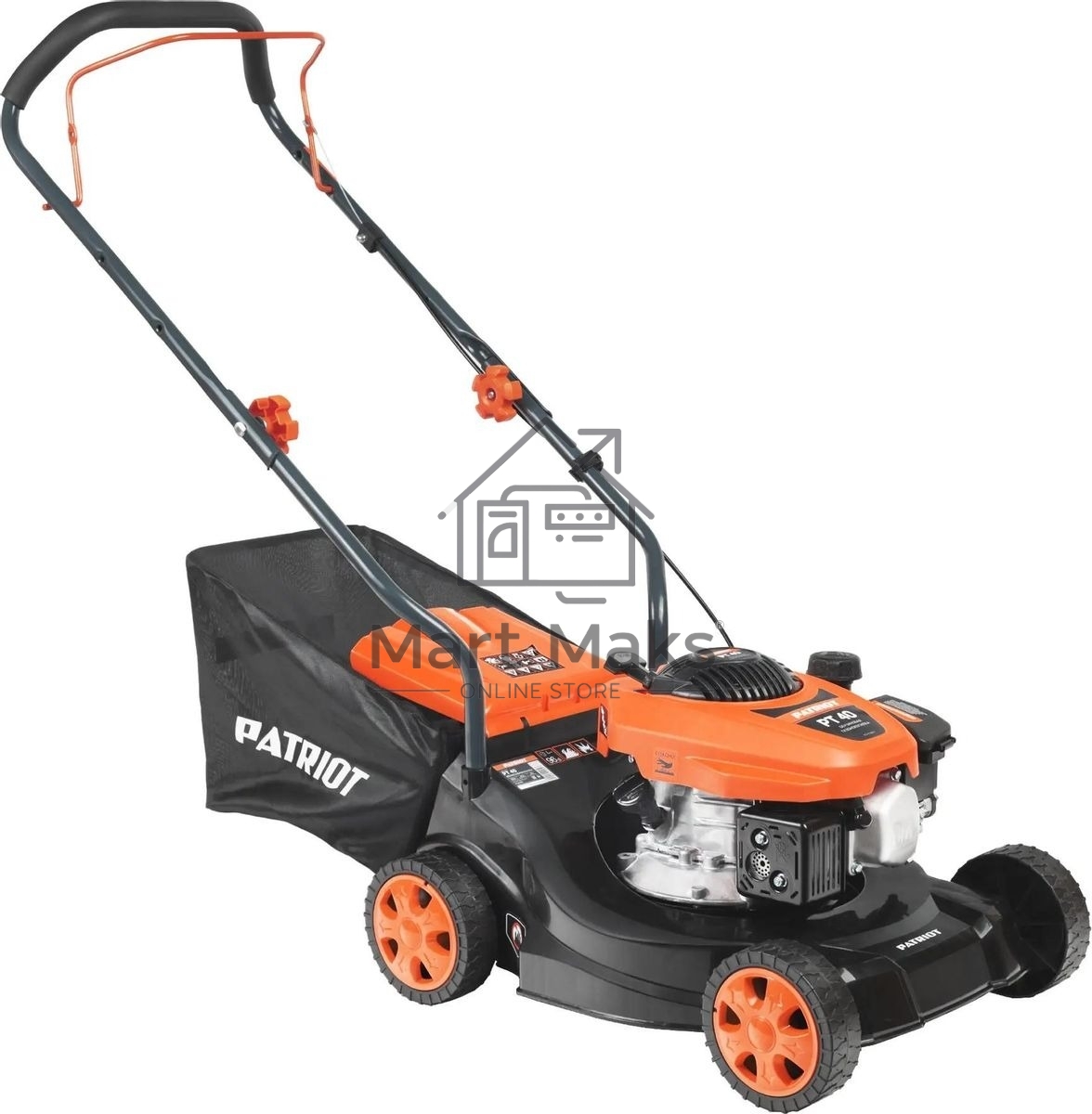 Газонокосилка бензиновая PATRIOT PT 40, 130сс, 3,5л.с., 40см, 35л. трав., пластик. дека,