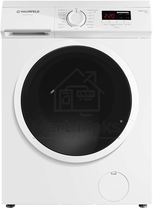 Стиральная машина Maunfeld MFWM127WH05 белый, загрузка фронтальная 7 кг, 1200 об/мин., класс: А+++