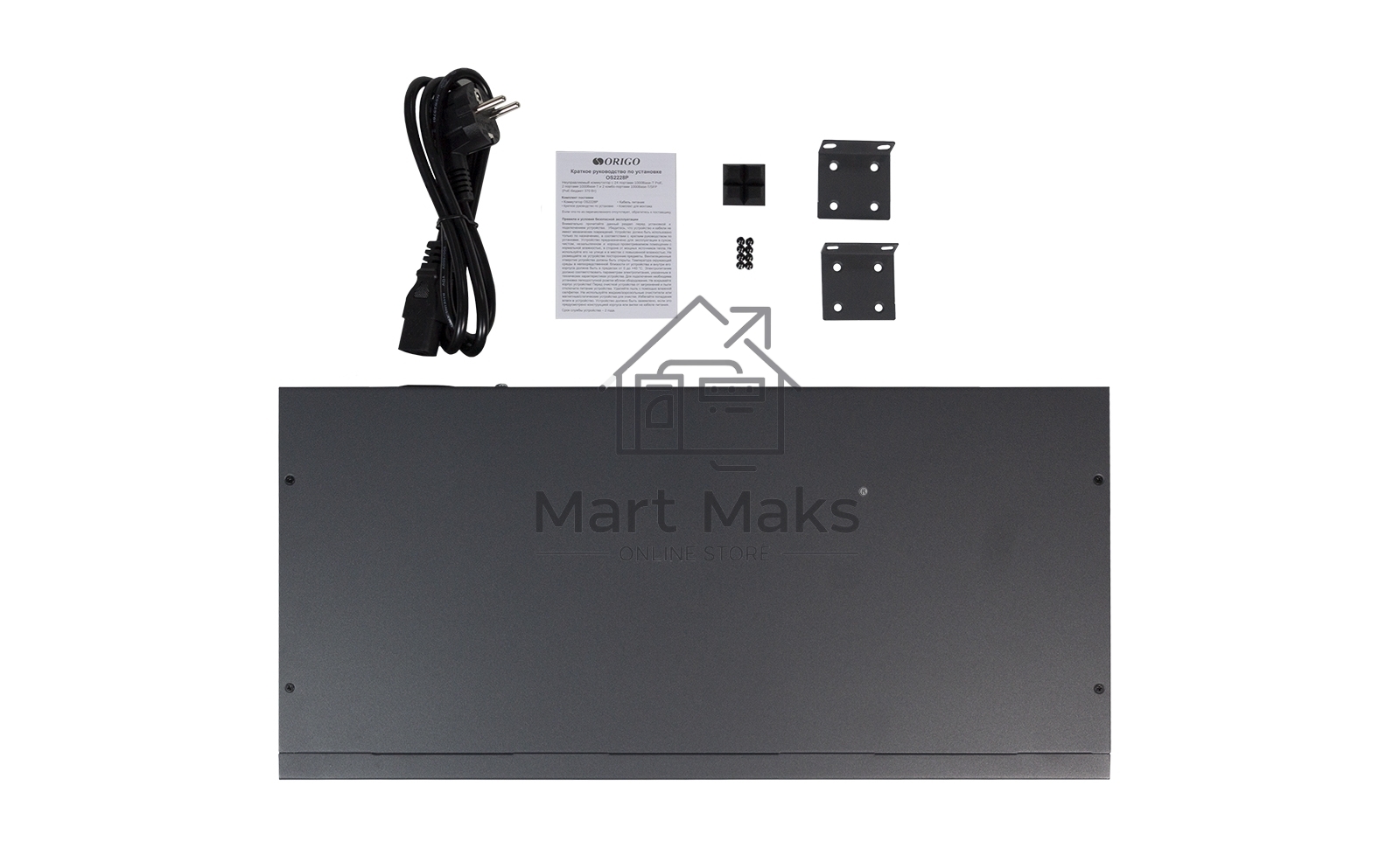 Неуправляемый PoE-коммутатор ORIGO Unmanaged Switch 26x1000Base-T (24x1000Base-T PoE), 2xCombo 1000Base-T/SFP, PoE Budget 370W, Long-range PoE up to 250m, 19