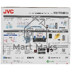 Автомагнитола JVC KW-V250BTM, 2 DIN, 6.2