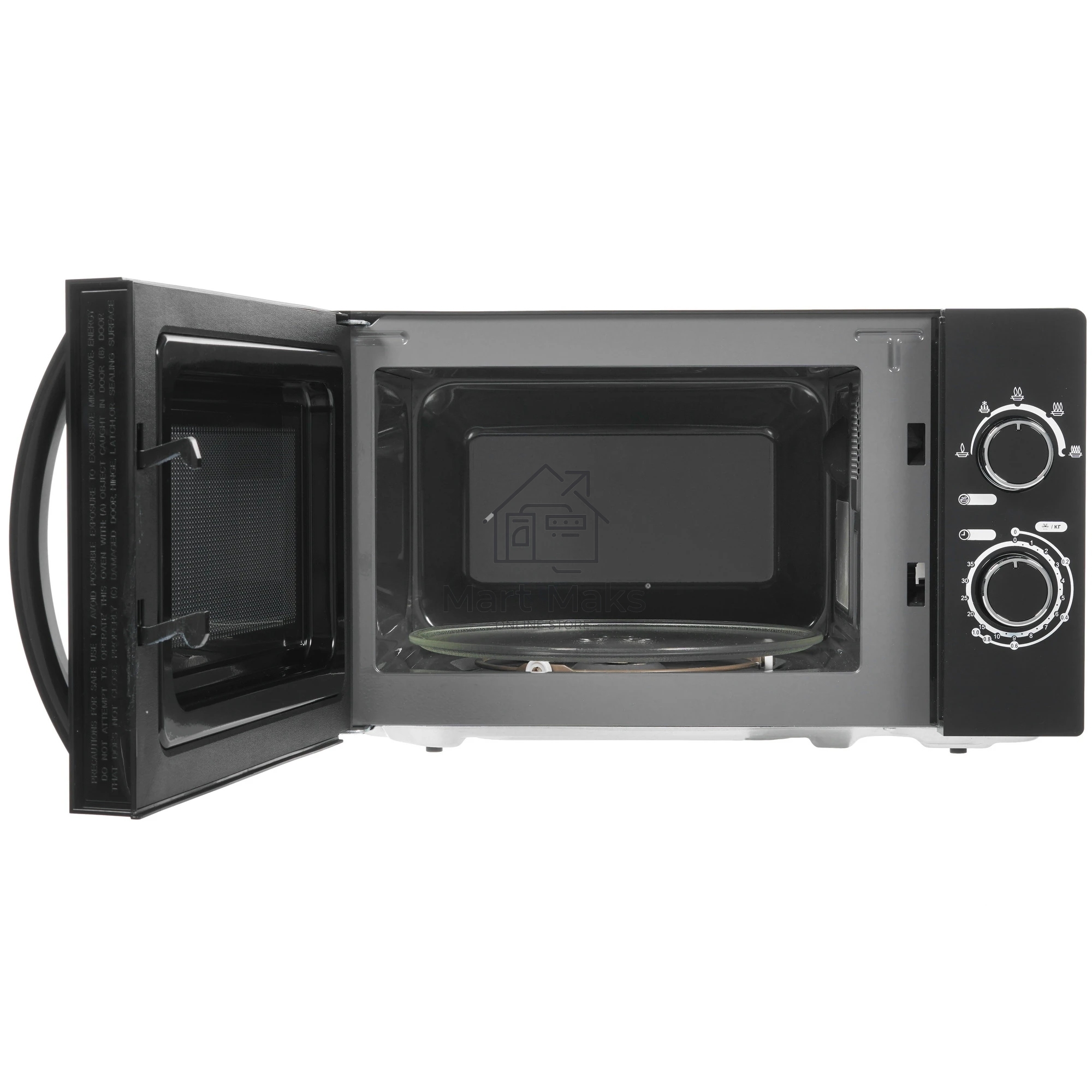 Микроволновая печь Hyundai HYM-M2063 черный, 20 л, 700 Вт, переключатели - поворотный механизм