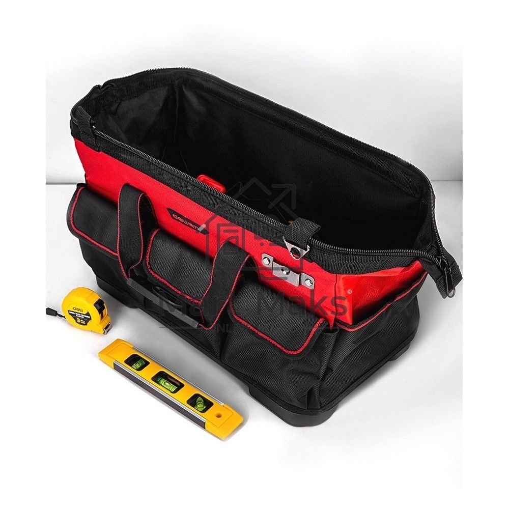 Сумка для инструментов с жестким пластиковым дном Deli DL430320 475 x 220 x 310мм, 14 карманов, плечевой ремень, ткань Оксфорд 1680D