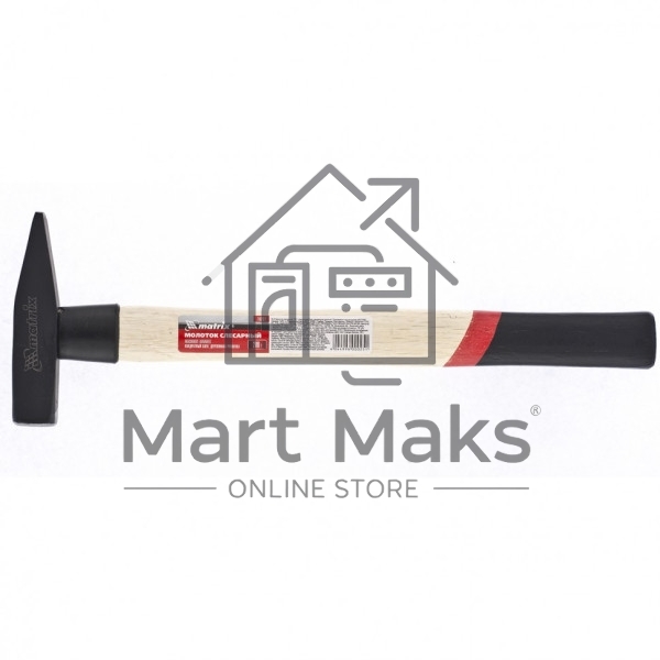 Молоток Matrix слесарный 200г квадратный боек деревянная рукоятка