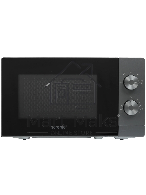Микроволновая печь Gorenje MO20E1T4 серый/черный, 20 л, 700 Вт, переключатели - поворотный механизм