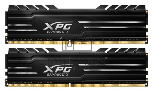 Оперативная память XPG Gammix D10, DDR4, 16GB (2x8GB), 3200MHz, CL16, UDIMM, с радиатором, черный