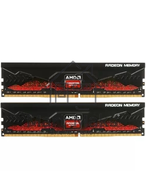 Оперативная память AMD Radeon R9, DDR4, 16GB (2x8GB), 3200MHz, CL16, DIMM, с радиатором, черный