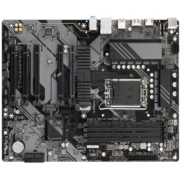 Материнская плата Gigabyte B760 DS3H, LGA 1700, Intel B760, 4xDDR5, 4xSATA, 2xM.2, 1xPCIe 4.0 x16, 4xPCIe 3.0 x1, 1xHDMI, 1xDP, 1x 1Gb LAN, 1xUSB 3.2 Gen 2, 1xUSB 3.2 Gen 2x2, 4xUSB 2.0, 3x3.5 мм, 7.1, ATX