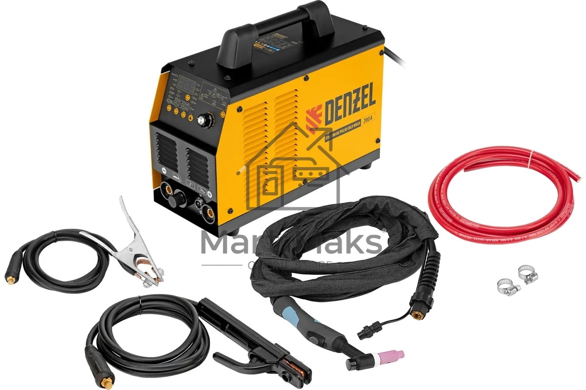 Аппарат инвертор. аргонодуговой сварки ITIG-200 DС Pulse Cold Weld, 200 А, ПВ 60% Denzel