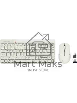 Комплект клавиатура + мышь A4Tech Fstyler FG2200 Air2 клав:бежевый мышь:бежевый USB беспроводная slim