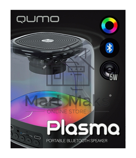 Акустическая система QUMO Plasma ВТ 0082 5 ВТ объемное звучание RGB подсветка
