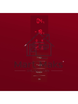 Холодильник Maunfeld MFF200NFR Inverter красный двухкамерный инвертор 271/106л морозилка снизу