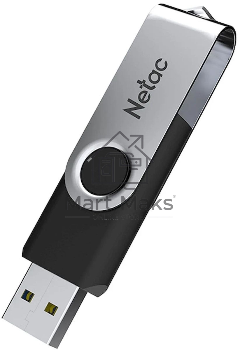 Флешка USB R/W R/W Netac U505 8Gb USB2.0, черный и серебристый NT03U505N-008G-20BK