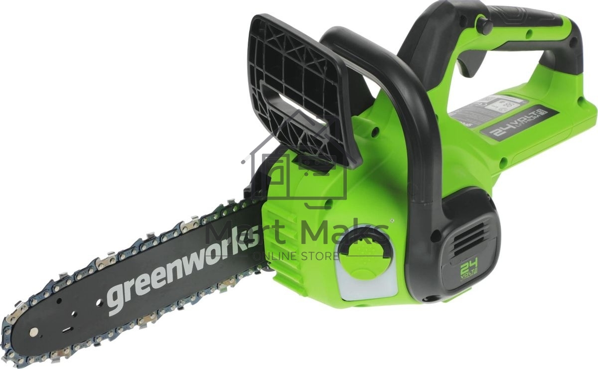 Цепная пила аккумуляторная GreenWorks G24CS25K4, 24V, 25см, c АКБ 4Ач и ЗУ (2007707UB)