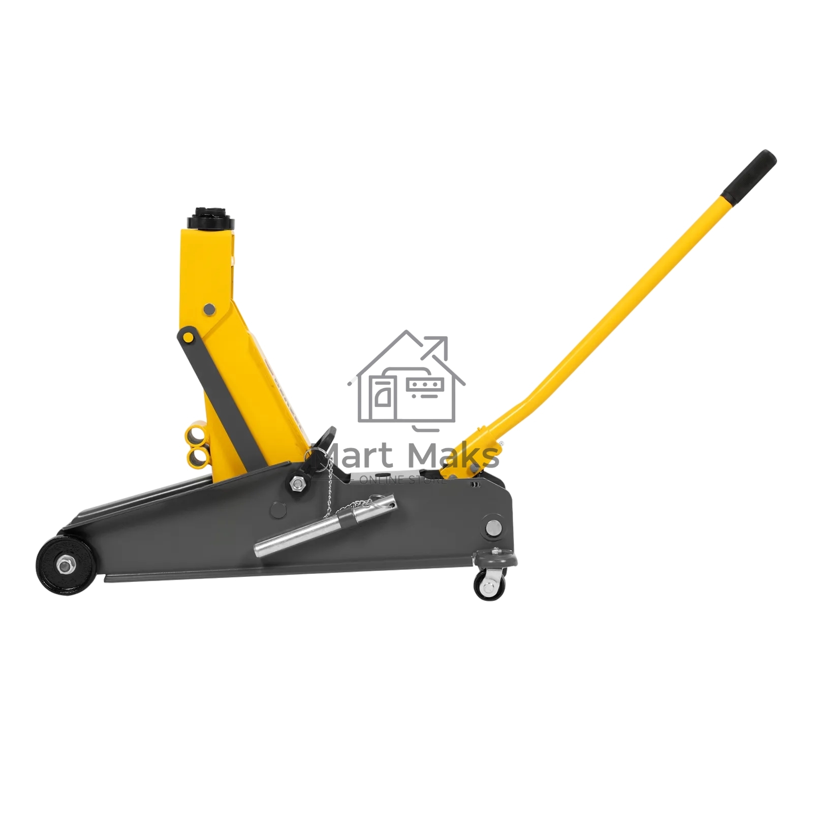 Домкрат гидравлический подкатной с фиксатором Denzel 3 т, 190-532 мм, SUV