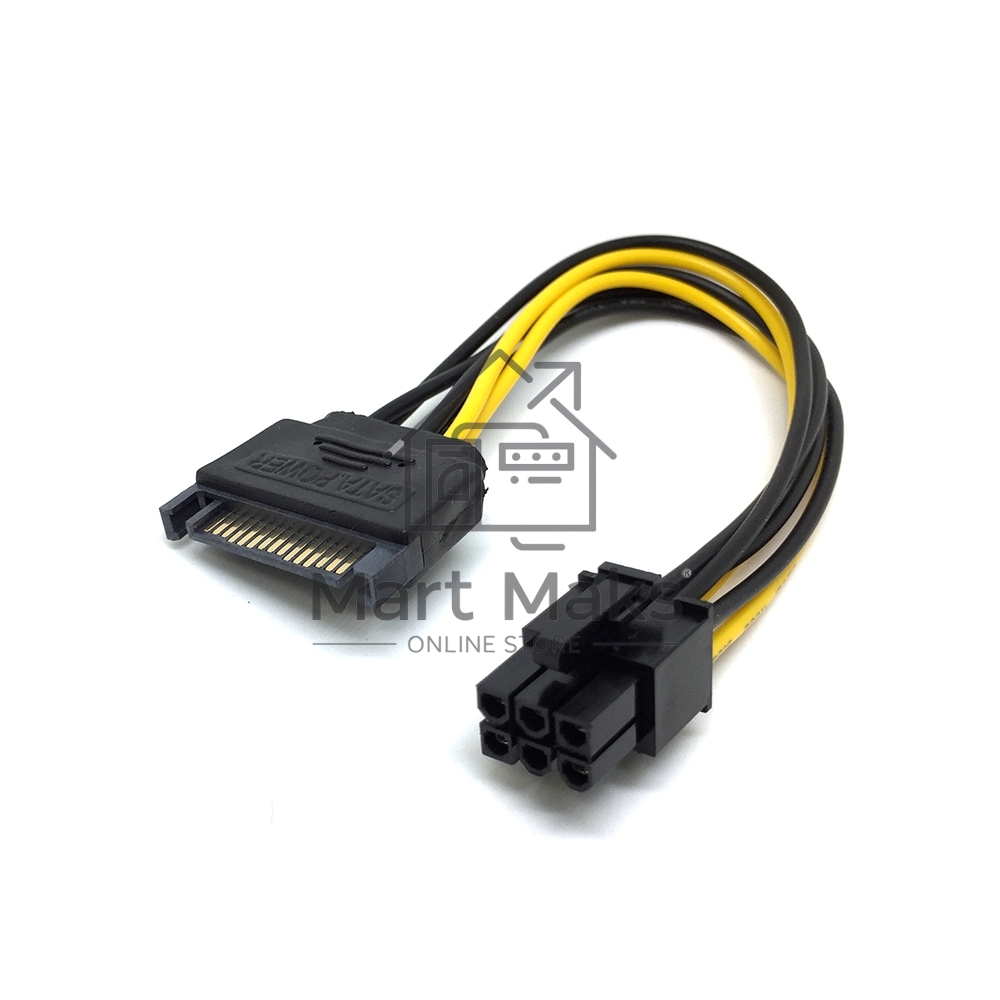 Переходник/удлинитель Espada USB Riser card PCI-E x1 Male to PCI-E x16 Female с питанием 6Pin, EpciEkit, в комплекте кабель usb 3.0