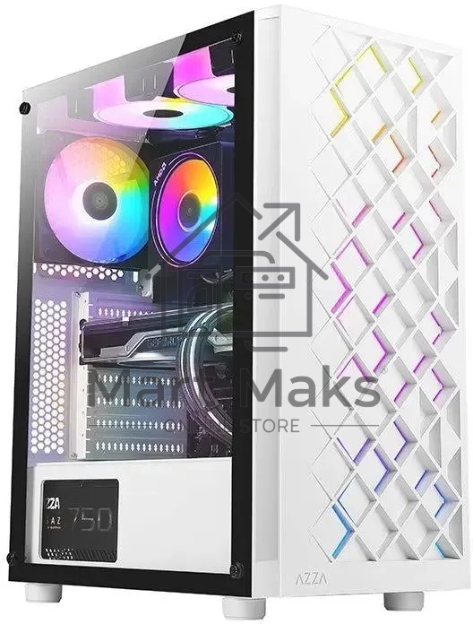 Компьютерный корпус Azza Spectra белый без БП ATX 7x120mm 2x140mm 2xUSB2.0 1xUSB3.0 audio bott PSU