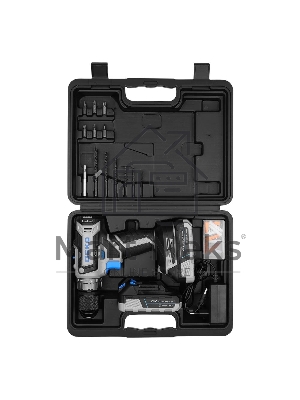 Дрель-шуруповерт DEKO DKCD20V ONE+, 20 В, 2 Ач, 45 Нм, щеточный