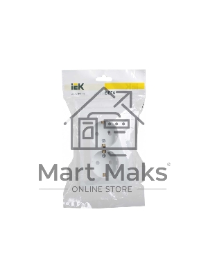 Розетка 2-м СП Вега РСш12-3-ВБ с заземл. контактом и защ. штор 16А белый ИЭК ERV24-K01-16-DM