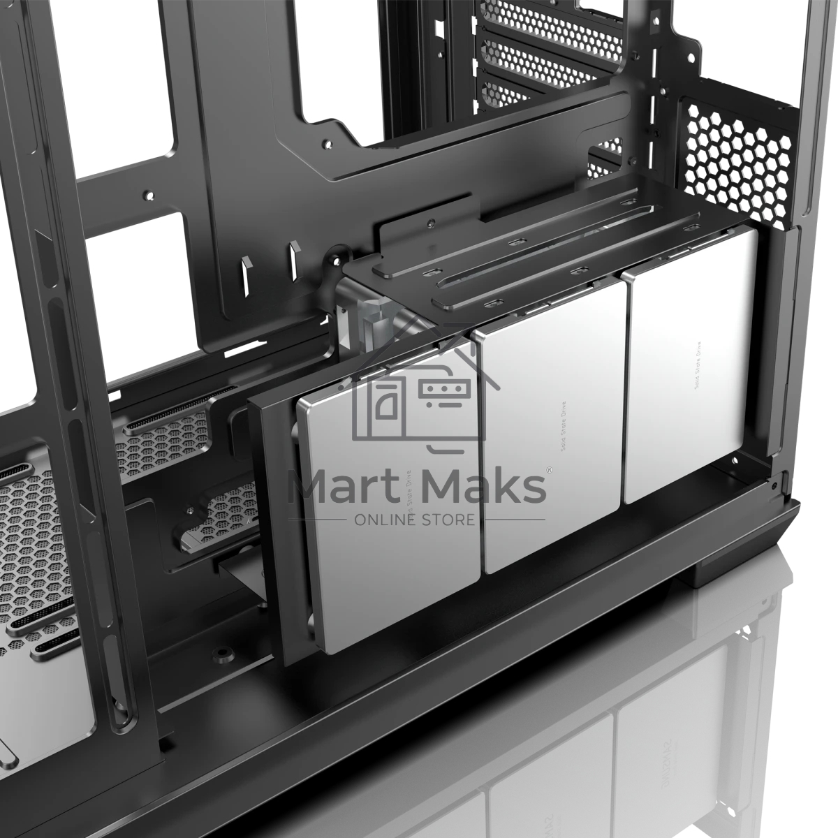 Компьютерный корпус без блока питания/ Case Raijintek ATREUS BT7, Midi-Tower, TG, 7x120mm ARGB, 2xUSB-A 3.0 + 1xUSB Type-C, E-ATX, ATX, mATX, mITX Black