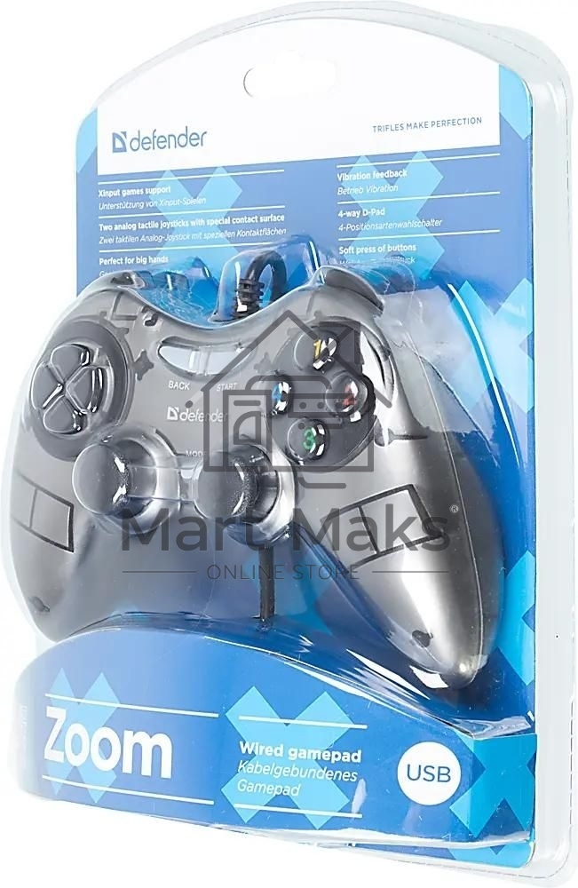 Геймпад Defender Zoom USB Xinput, 10 кнопок, 2 стика