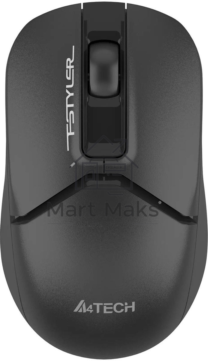 Мышь беспроводная A4Tech Fstyler FG12 черный, 1200 dpi, радиоканал, USB, кнопки - 3