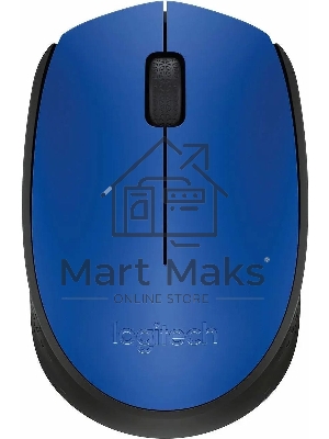 Мышь беспроводная Logitech M171 синий, 1000 dpi, радиоканал, USB, кнопки - 3