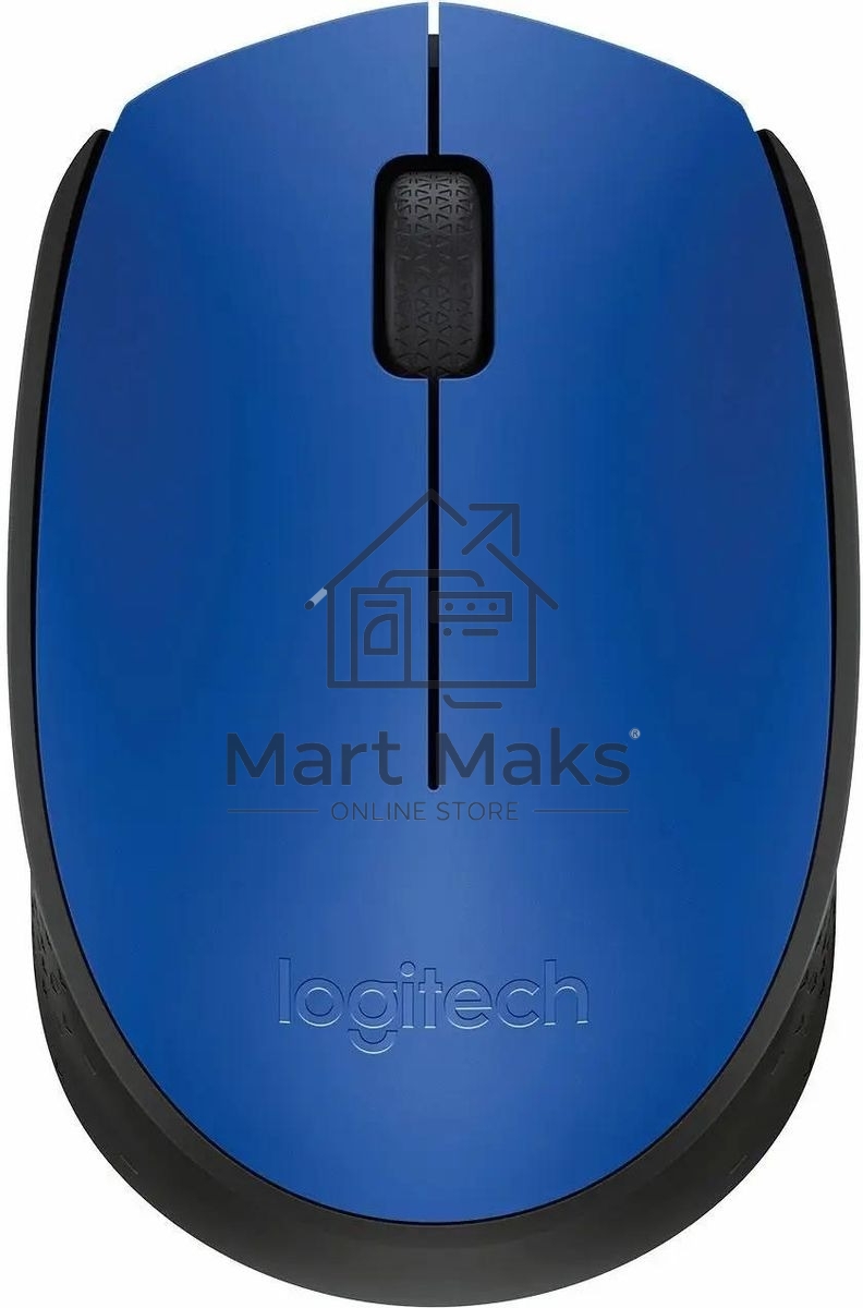 Мышь беспроводная Logitech M171 синий, 1000 dpi, радиоканал, USB, кнопки - 3 Мышь беспроводная Logitech M171 синий, 1000 dpi, радиоканал, USB, кнопки - 3