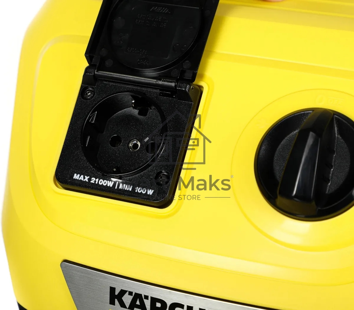 Строительный пылесос Karcher WD 3 P V-17/4/20 желтый, 1000 Вт, уборка сухая/сбор воды, пылесборник мешок/контейнер, 17 л