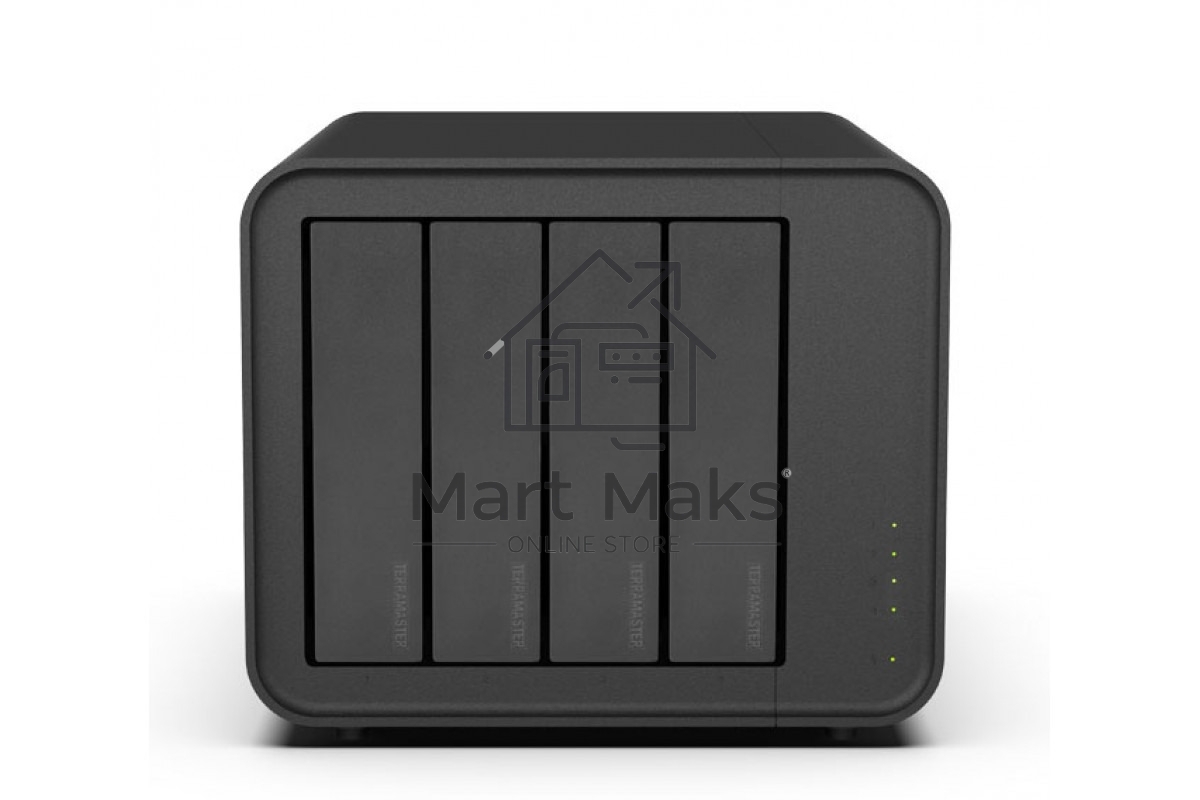 Сетевой накопитель TerraMaster F4-424 Max tower NAS 10C 4,4Ghz/8Gb(upto 64Gb)/TRAID Plus,JBOD,RAID0,1,10,5,6/up to 4 HS SATA(3,5' or 2,5')/2xM.2 2280 NVMe/2xUSB3.2 1xUSB Type-C/HDMI/2x10GbE RJ-45/iSCSI/1xPS/1YW