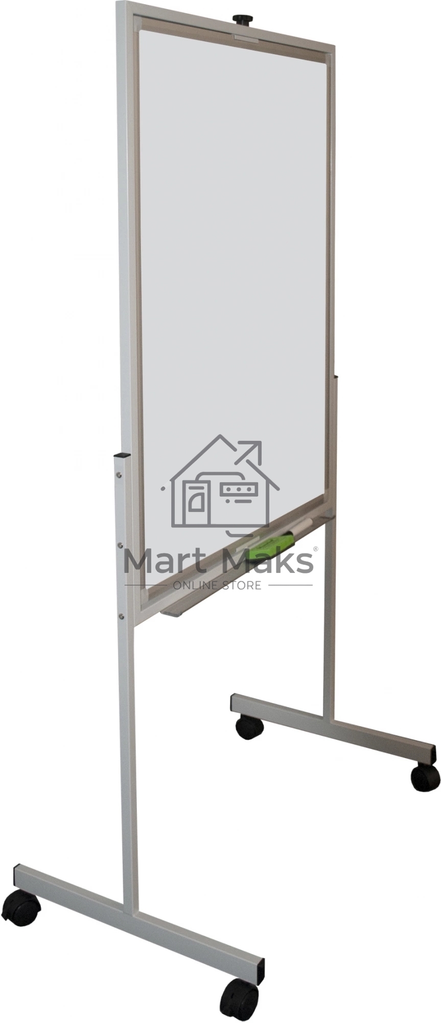 Флипчарт Silwerhof DAILY, лак, 70x100см на роликах белый вращающаяся