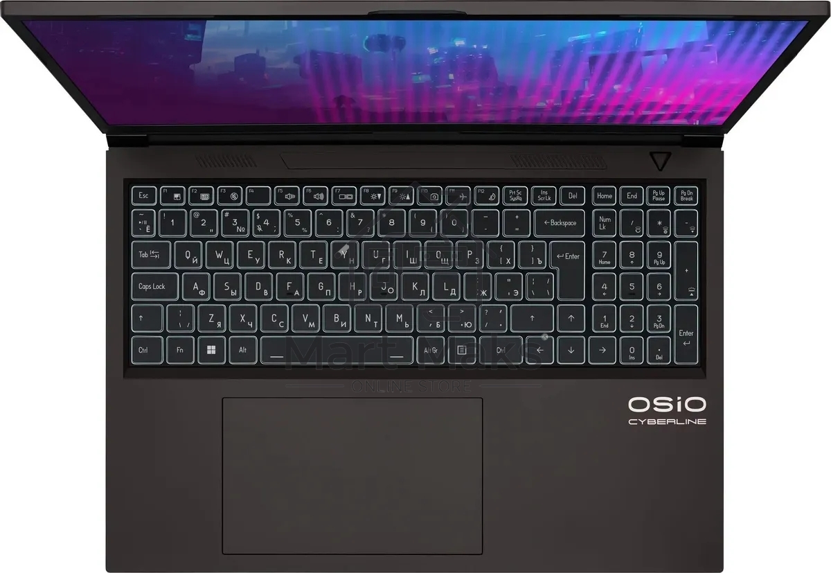Ноутбук Osio CyberLine C160i-002 коричневый Core i5 12600H 16Gb SSD512Gb NVIDIA GeForce RTX4050 6Gb 16